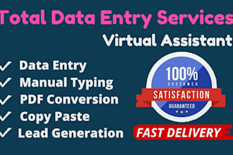 be your virtual assistant and data entry expert