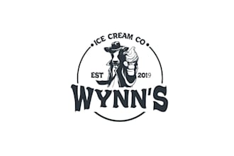 design excellent romantic ice cream logo for your business