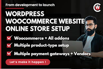 do wordpress woocommerce website development and online store setup