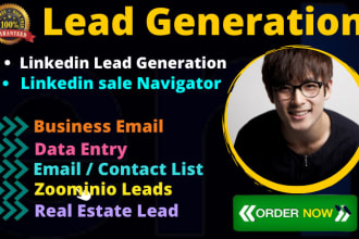 create b2b lead generation, email address by using linkedin