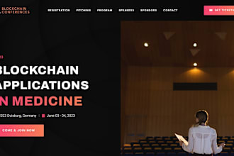 build custom event or conference website with ticket booking