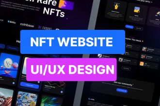 do nft website design or nft landing page UI UX using figma