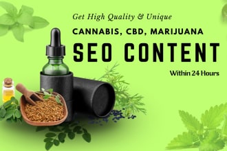 write cbd, medical marijuana, cannabis, hemp, and vaping articles