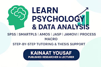 teach you psychology any level spss, smart pls, amos, jamovi, jasp and process