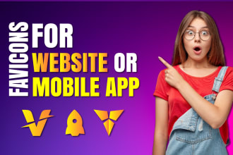 design favicon for your website or mobile app in 24 hours