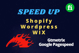 speed up wix shopify wordpress website