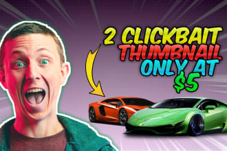 design clickbait eye catchy youtube thumbnail