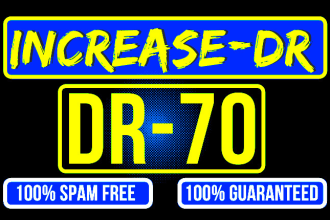 increase your website dr domain rating 70