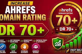 increase your website dr domain rating 70