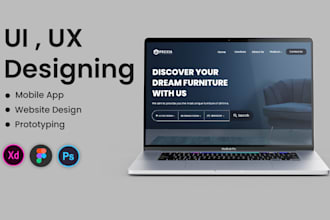 do modern UI UX design for creative website and mobile apps