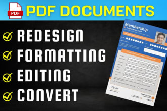 do redesign pdf fillable form and retype documents