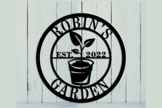give creative garden logo design with new concepts