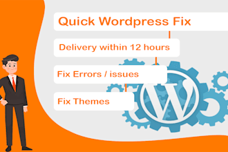 fix wordpress issues, errors and bugs