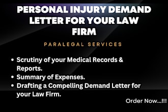 write a personal injury demand letter for your law firm