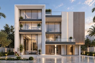 create realistic architectural exterior 3d renderings