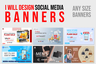 design modern web banners, facebook and google ads