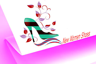 do professional a women shoes logo design for you