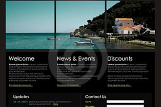 design a complete website with separate pages