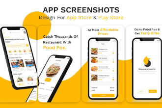 create app screenshots for app store, play store within 24hr