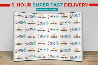 create step and repeat or backdrop banners from your logo in 1 hour