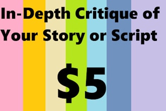 give your story or script an in depth critique