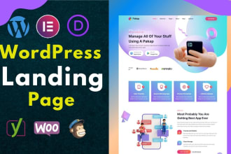 design modern and professional wordpress landing page with elementor pro