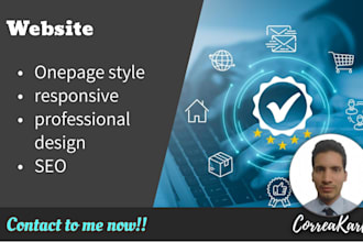 create a responsive one page website with SEO
