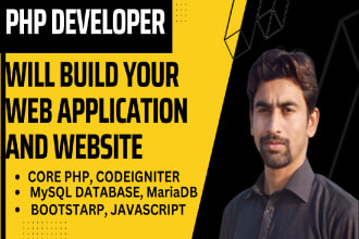 custom web applications websites using PHP and mysql database