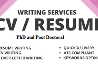 write resume and cover letter for phd students