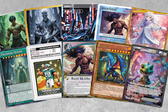 create tcg card, game card, trading card and sports card