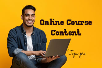 create online course content, course curriculum for your online course website