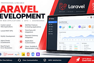 develop a custom laravel web application