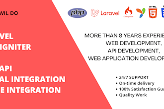 develop php laravel website