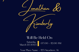 design unique wedding invitation card with animations