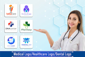 design logo for healthcare, fitness, dental, medical, doctor, clinic, dentist