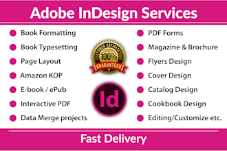 do any adobe indesign project