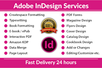do any adobe indesign project