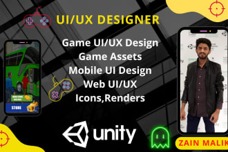 design game ui, mobile app UI UX , website UI and game assets