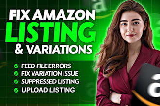 fix amazon listing creation and variations issue