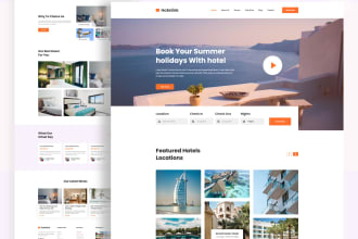 create vacation rental website ,hotel booking website , villa , resort website