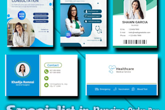 design a professional medical business card for doctors