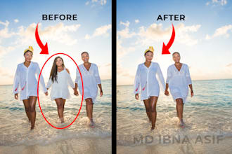 add or remove person, objects, people from photo with photoshop editing