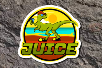 create custom stickers, circular round logo, badge, patch or graphic design