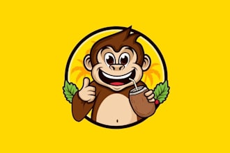 create beautiful and best monkey logo for your business