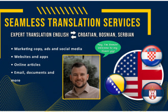 translate english to bosnian, croatian or serbian