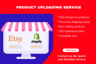 upload products to shopify or etsy listings with complete details