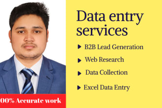 do b2b lead generation contact list or accurate data entry, web research