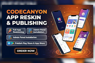 reskin, customize, and publish your codecanyon mobile app
