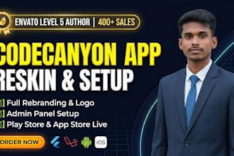 setup, reskin and customize your codecanyon mobile app
