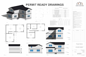be your architect for city permit, house, deck, garage, adu, detailed blueprints